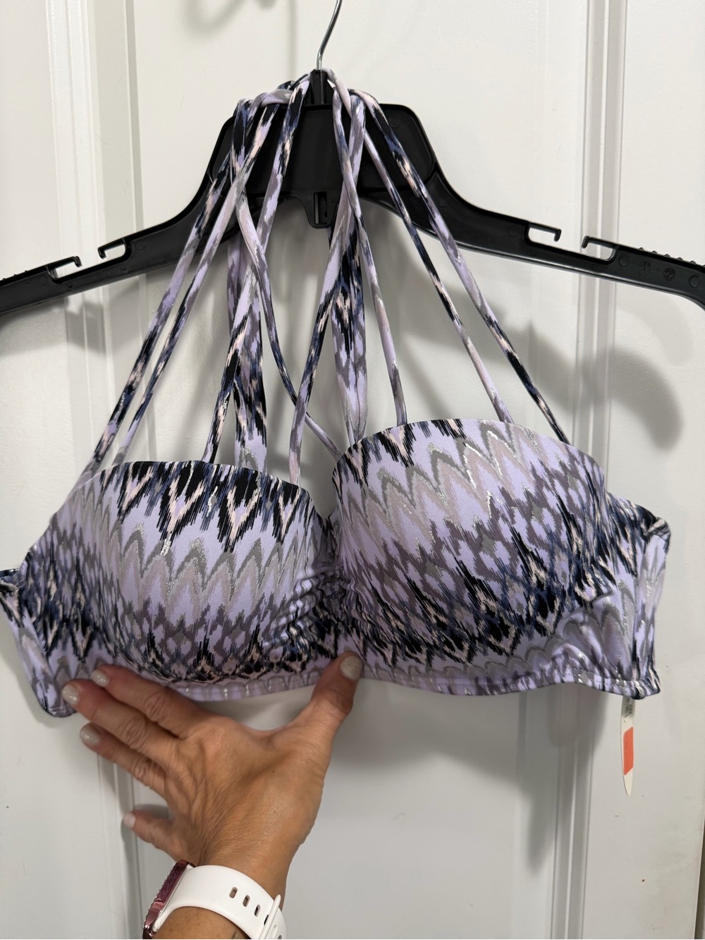 Women’s Lavender Patterned Underwire Bikini Top